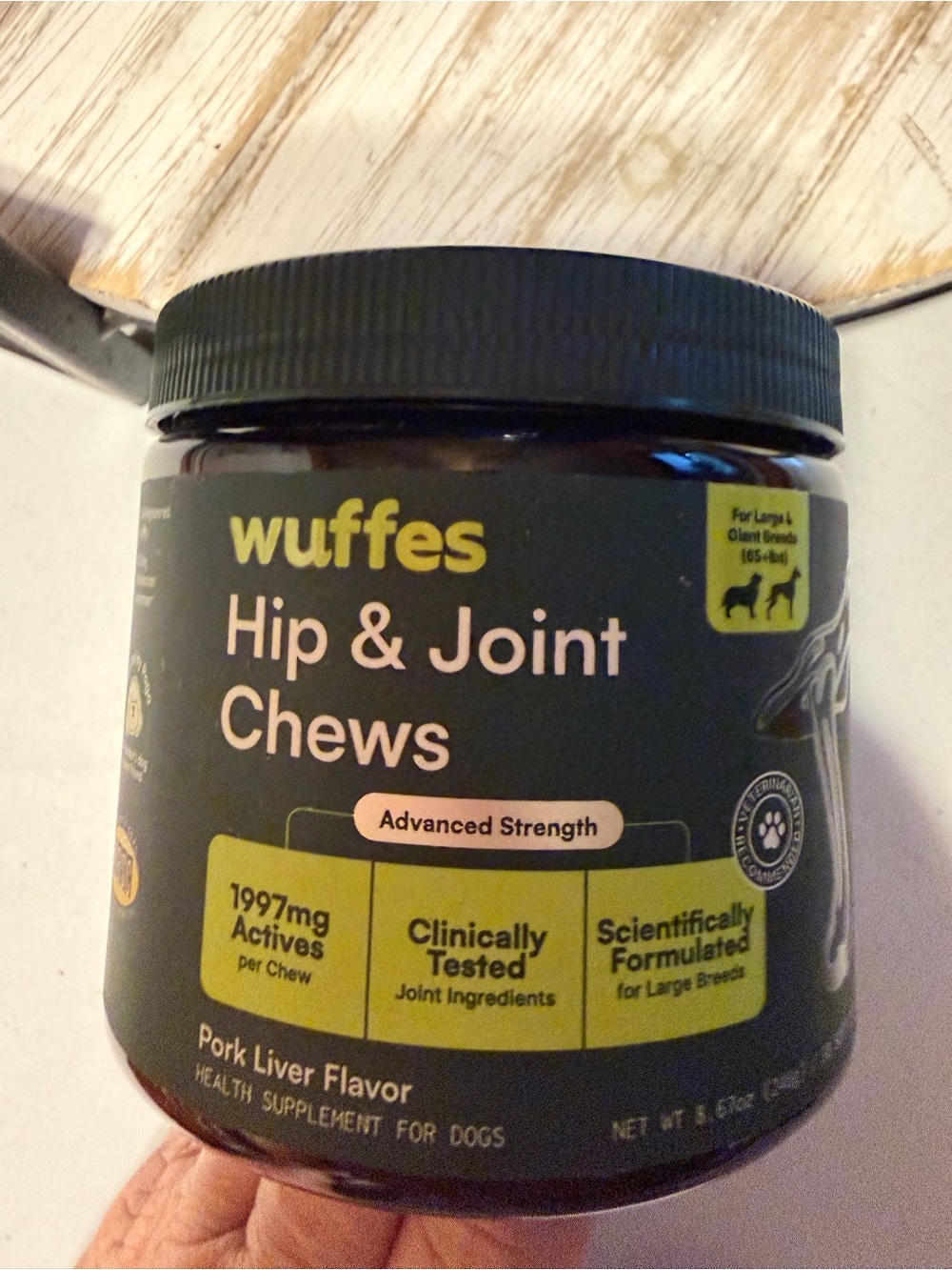 Wuffes Hip & Joint Chews - Pork Liver Flavor (Green) New